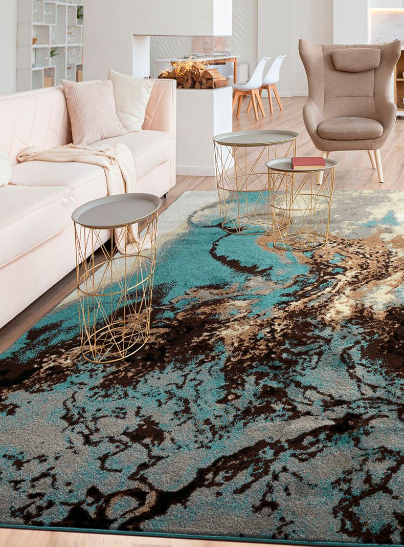 Alfombra Amigo Turquesa 200 x 290 cm Contraste-2