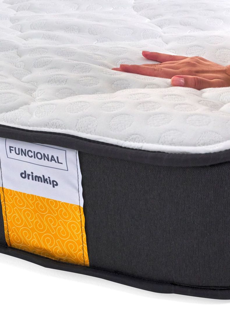 Cama Americana Funcional 1.5 Plazas + Respaldo + Topper-2