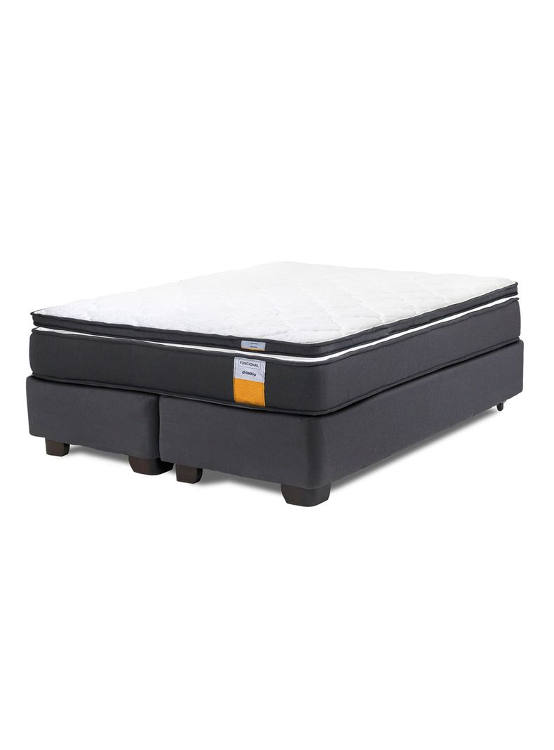 Cama Americana Funcional 2 Plazas Base Dividida + Topper-0