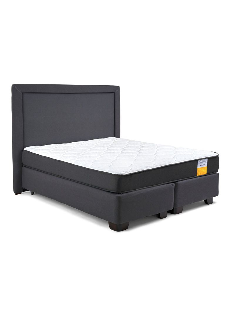 Cama Americana Funcional 2 Plazas Plus Base Dividida + Respaldo-1