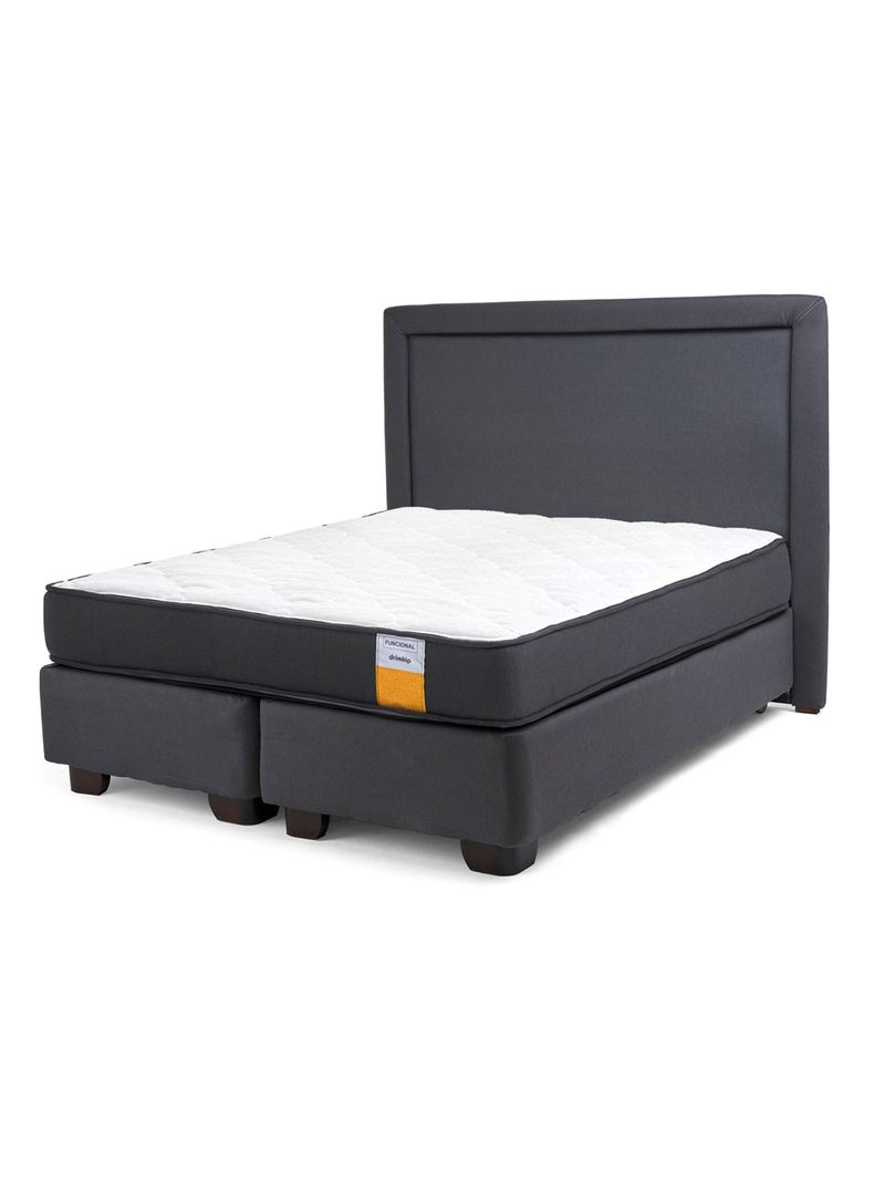 Cama Americana Funcional 2 Plazas Plus Base Dividida + Respaldo-0