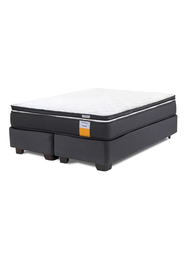 Cama Americana Funcional 2 Plazas Plus Base Dividida + Topper-0