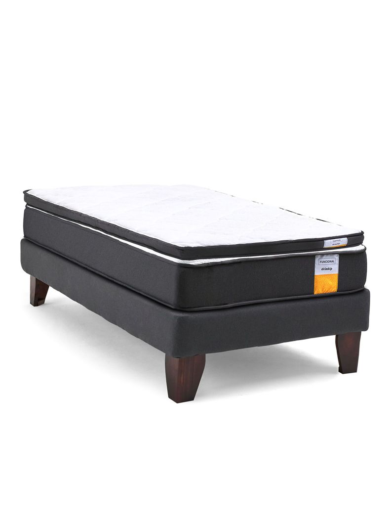 Cama Europea Funcional 1 Plaza Plus + Topper-1