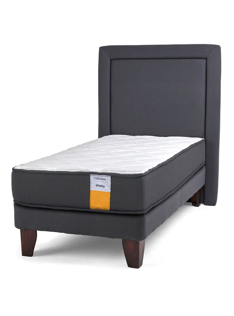 Cama Europea Funcional 1.5 Plazas Plus + Respaldo