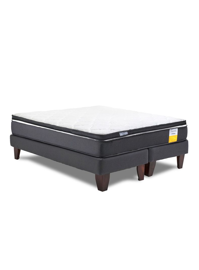 Cama Europea Funcional 2 Plazas Base Dividida + Topper-1