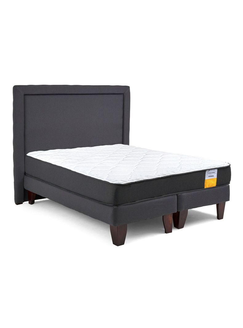 Cama Europea Funcional 2 Plazas Plus Base Dividida + Respaldo-1