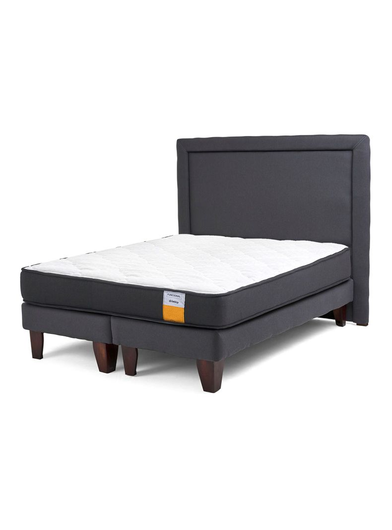 Cama Europea Funcional 2 Plazas Plus Base Dividida + Respaldo-0