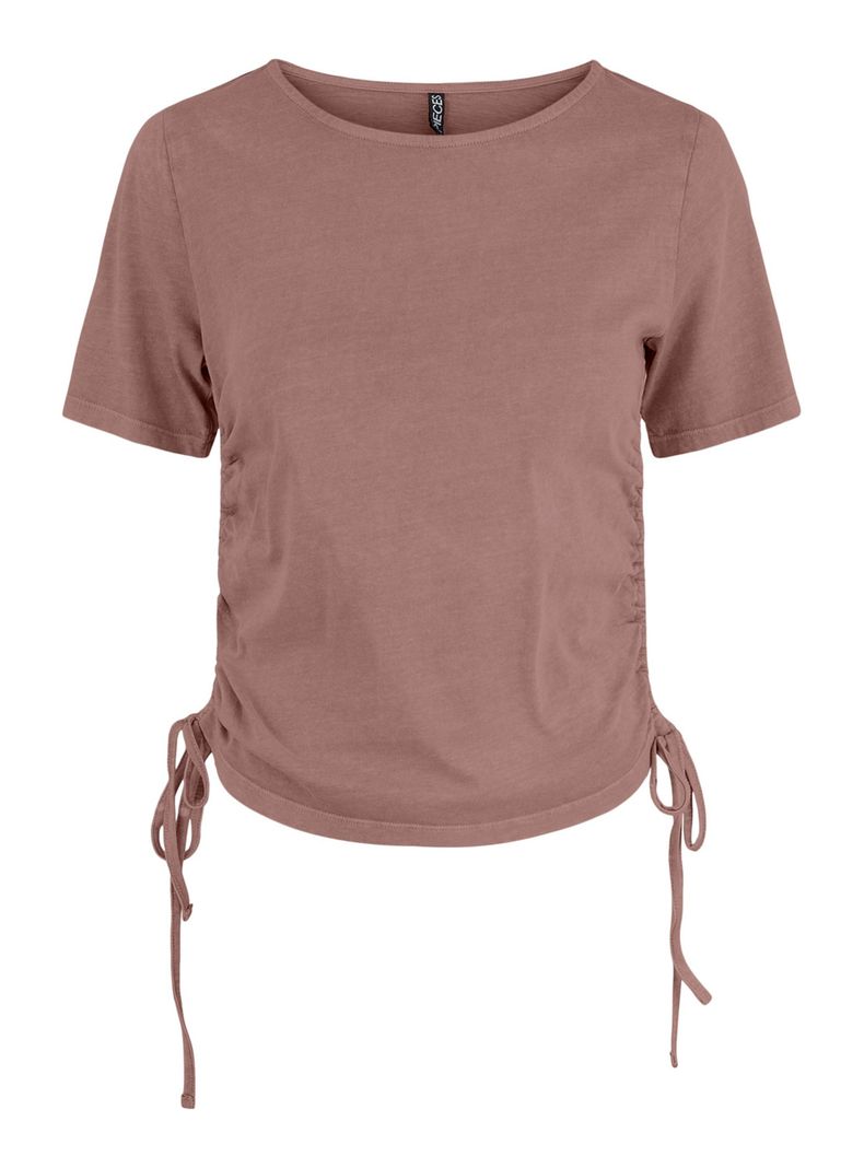 Polera Marrón Manga Corta-0