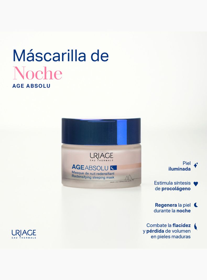 Age Absolu Máscara de Noche Redensificante 50ml de Uriage-3