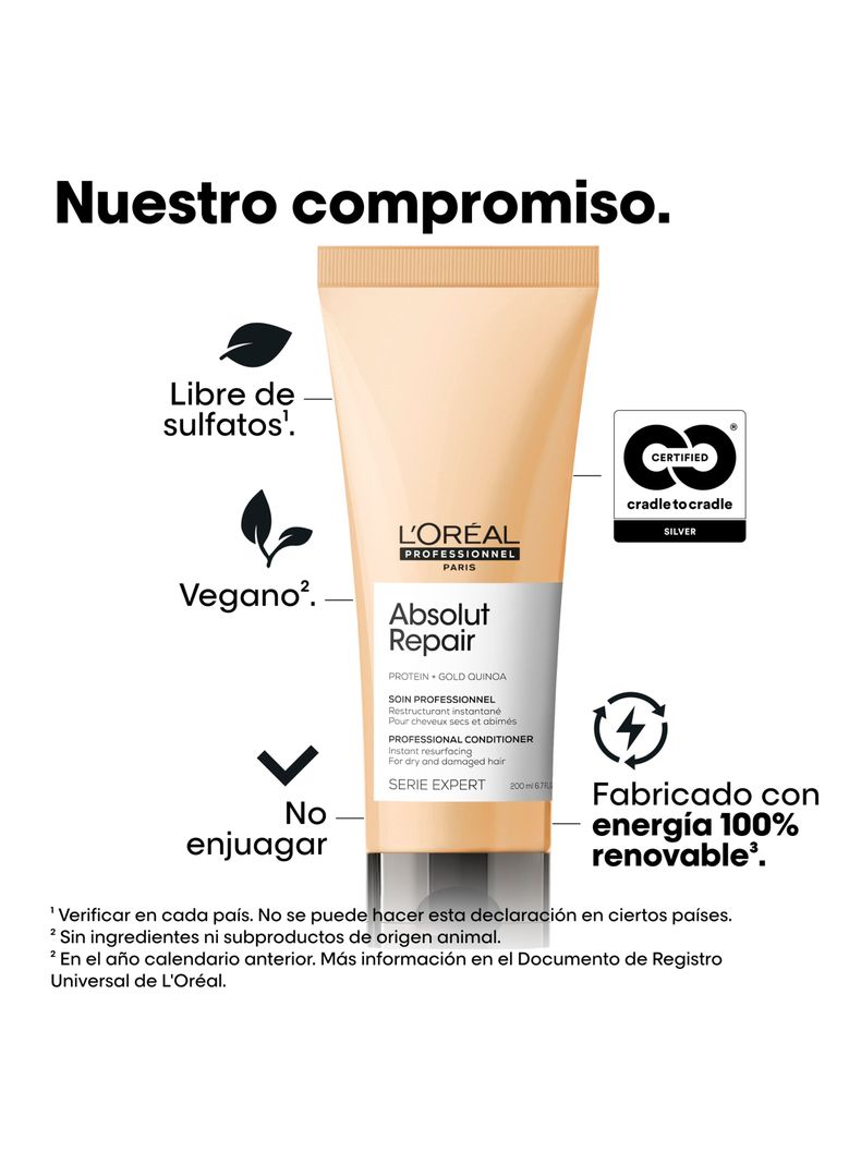 Acondicionador Reparación Cabello Dañado Absolut Repair 200 ml-4
