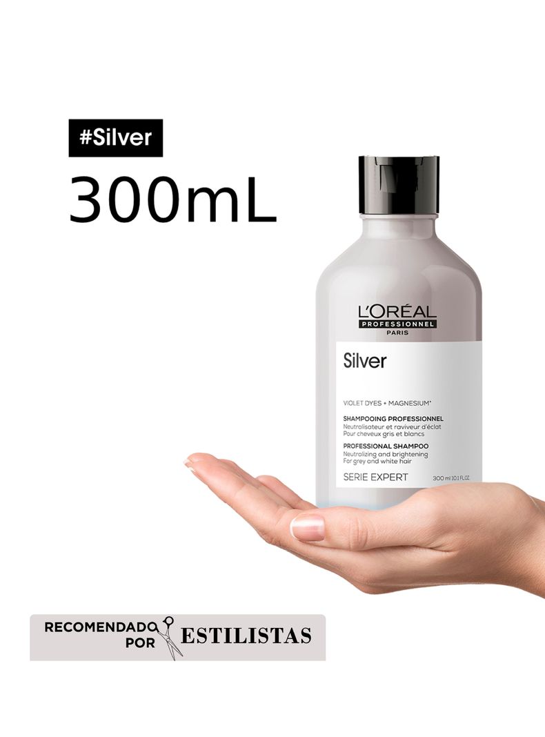 Shampoo Matizador Violeta Cabello Grises y Blancos Silver 300 ml-3