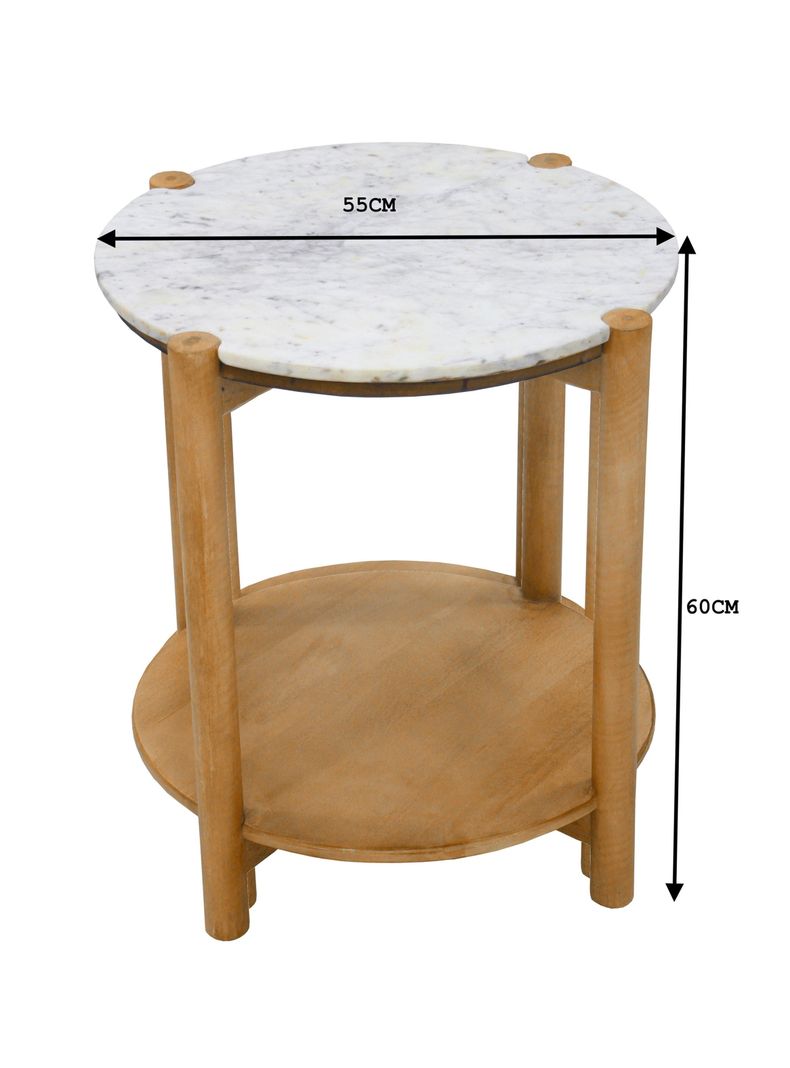 Mesa Lateral Tirana Mármol 60 cm-2