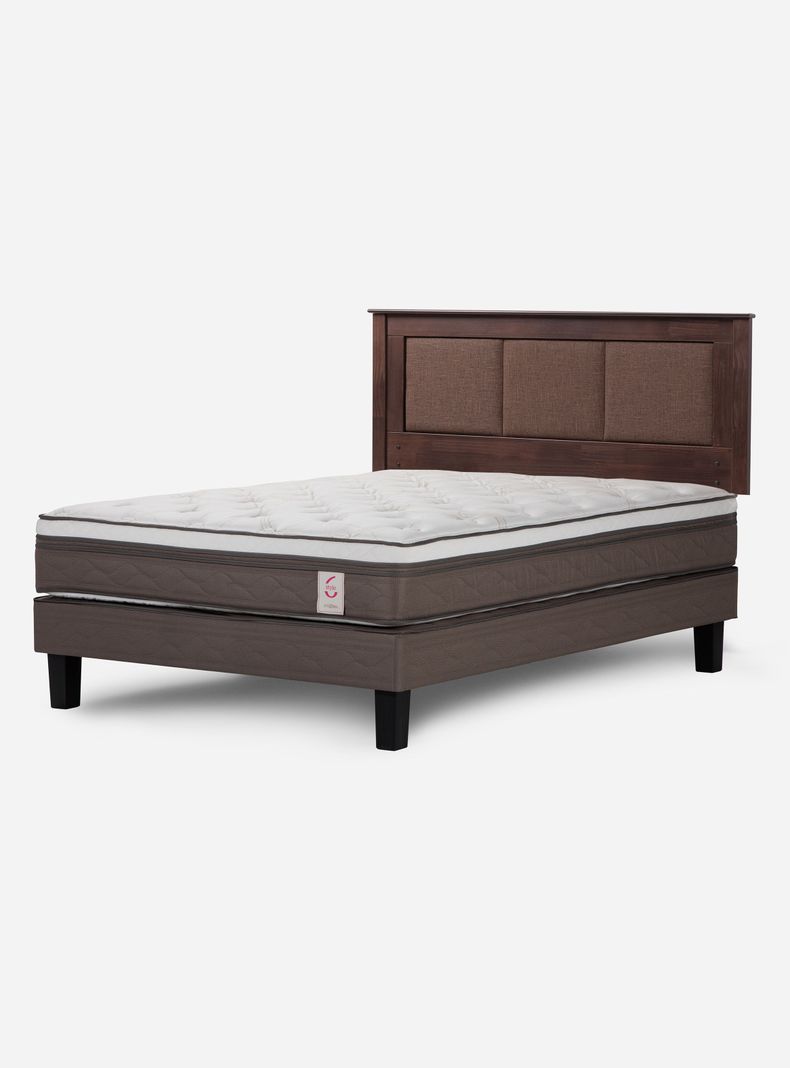 Cama Europea Style 6 2 Plazas + Respaldo Rachel-0
