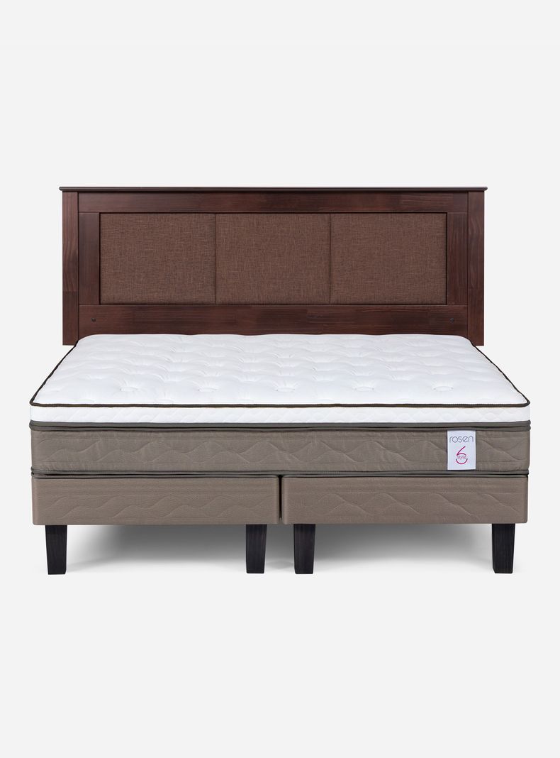Cama Europea Style 6 King + Respaldo Rachel-1