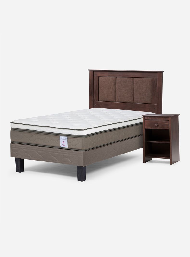 Cama Europea Style 6 1.5 Plazas + Set Muebles Rachel-0