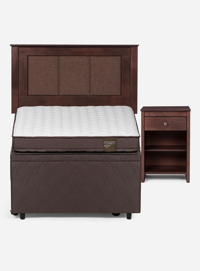 Bed Boxet Ergo T 1.5 Plazas + Set Rachel-1