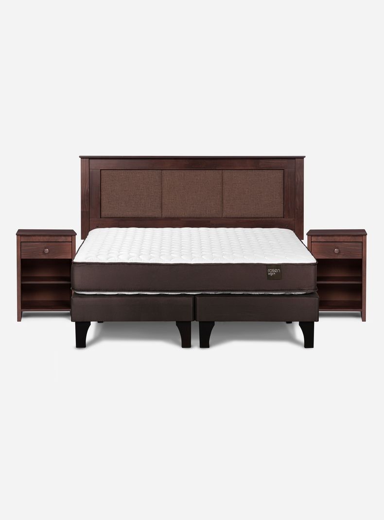 Cama Europea 2 Plazas Ergo T BD + Set Rachel-1