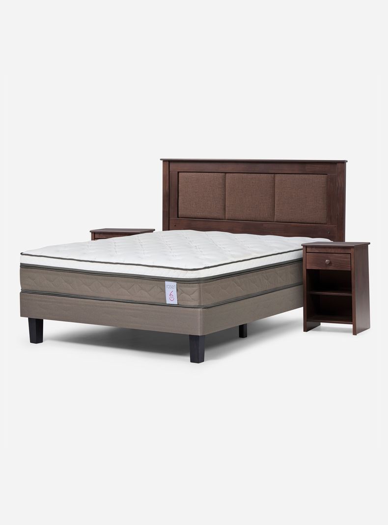 Cama Europea Style 6 2 Plazas + Set Rachel-0