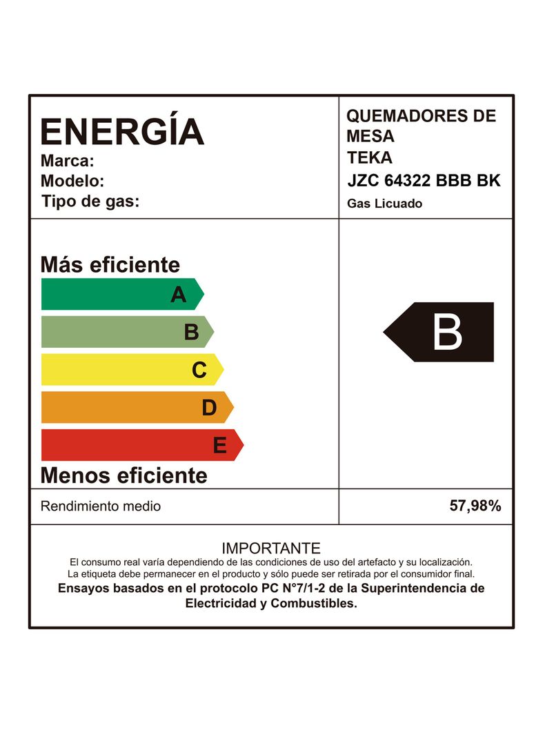 Encimera Cristal Gas + Inducción 4 Quemadores JZC 64322 ABB BK-5