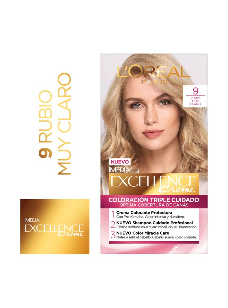 Tintura Excellence Cabello Creme 9 Rubio Muy Claro-0