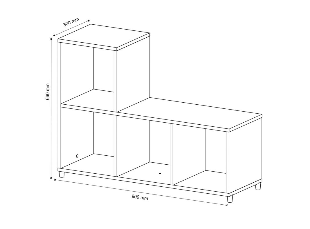 Repisa Tecnomobili Modular 4 Cubos-1
