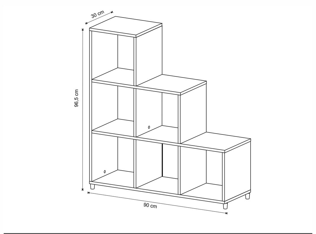 Repisa Tecnomobili Modular 6 Cubos-1
