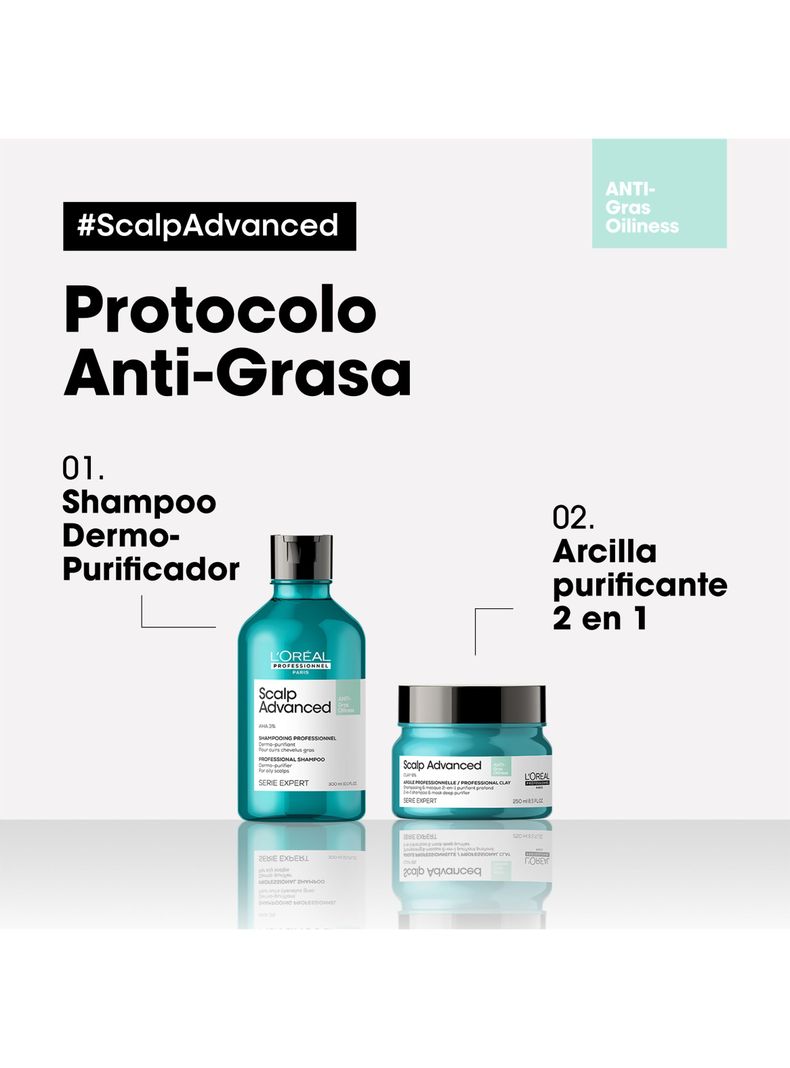 Shampoo Limpieza Profunda Cabello Graso Scalp Advanced 300ml-2