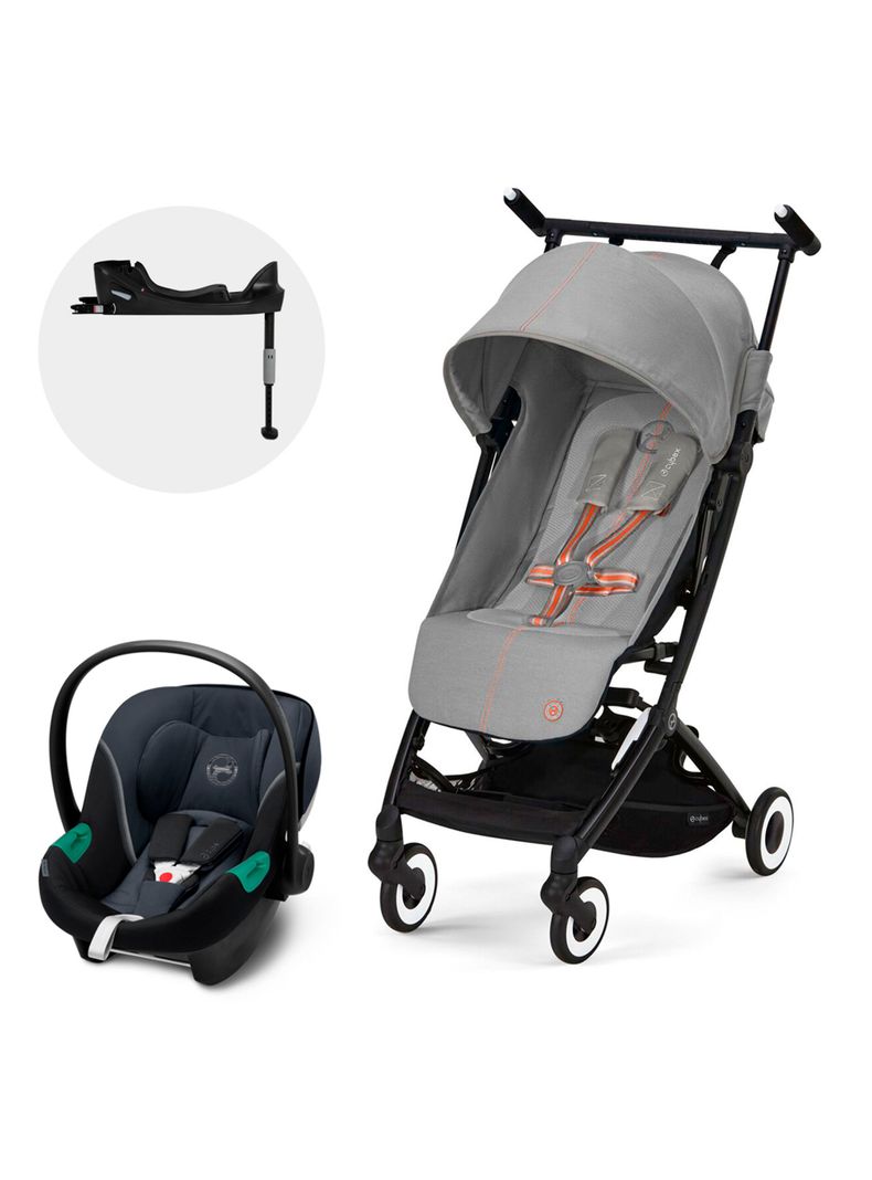 Coche Travel System Libelle Gris y Silla Aton S2-0