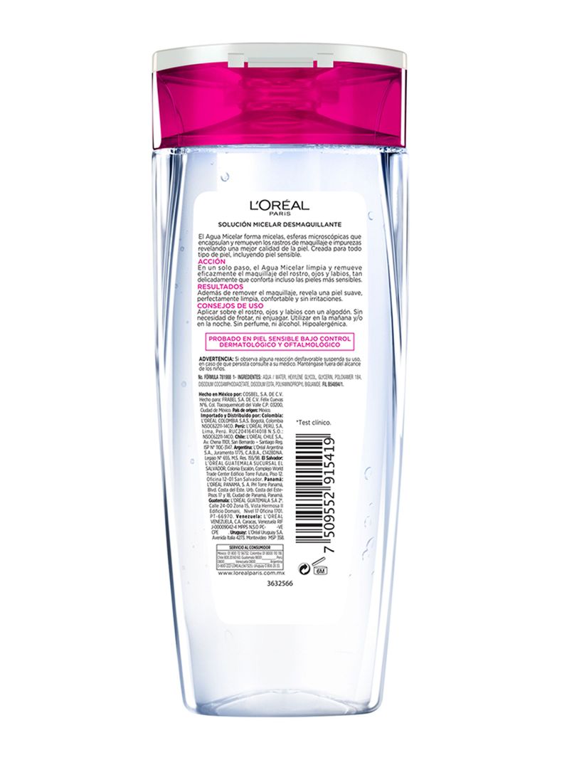 Agua Dermo Expertise L'Oréal Paris Micelar 5 en 1 400 ml-2