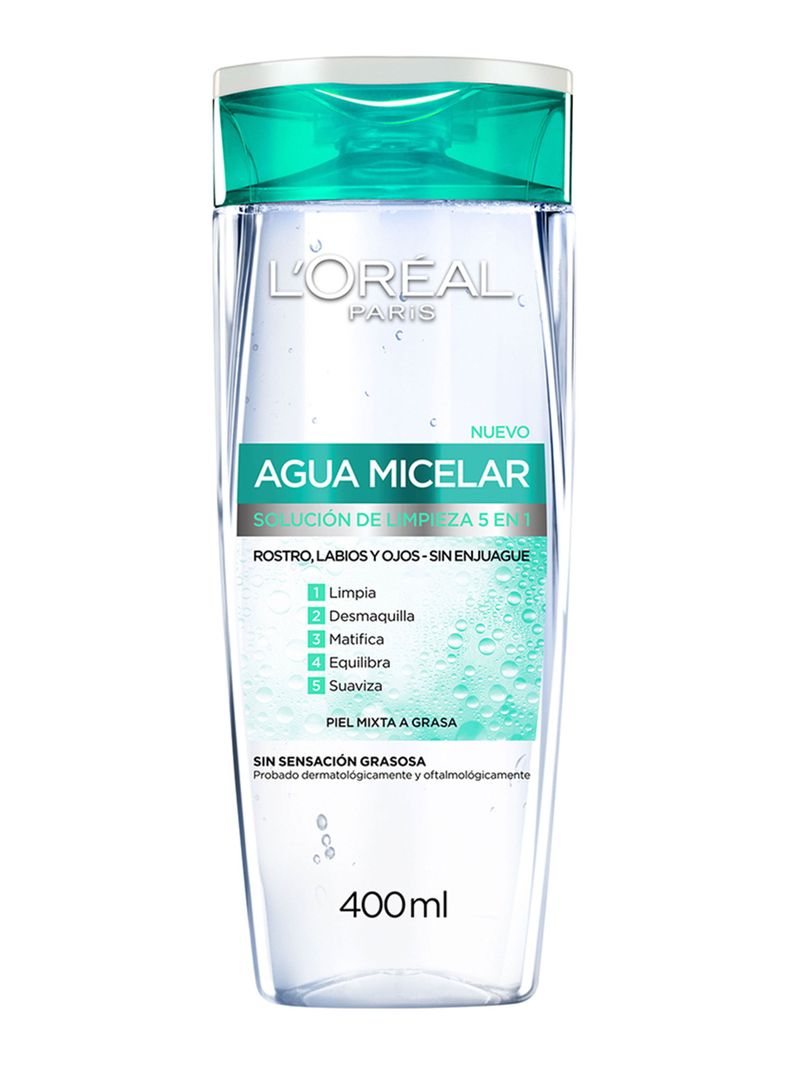 Agua Dermo Expertise L'Oréal Paris Micelar 5 en 1 Hidra-Total 5 400 ml-1