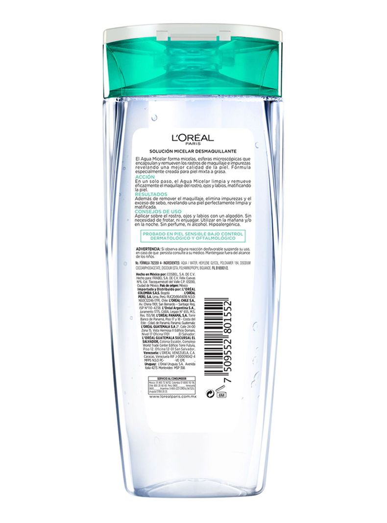 Agua Dermo Expertise L'Oréal Paris Micelar 5 en 1 Hidra-Total 5 400 ml-2