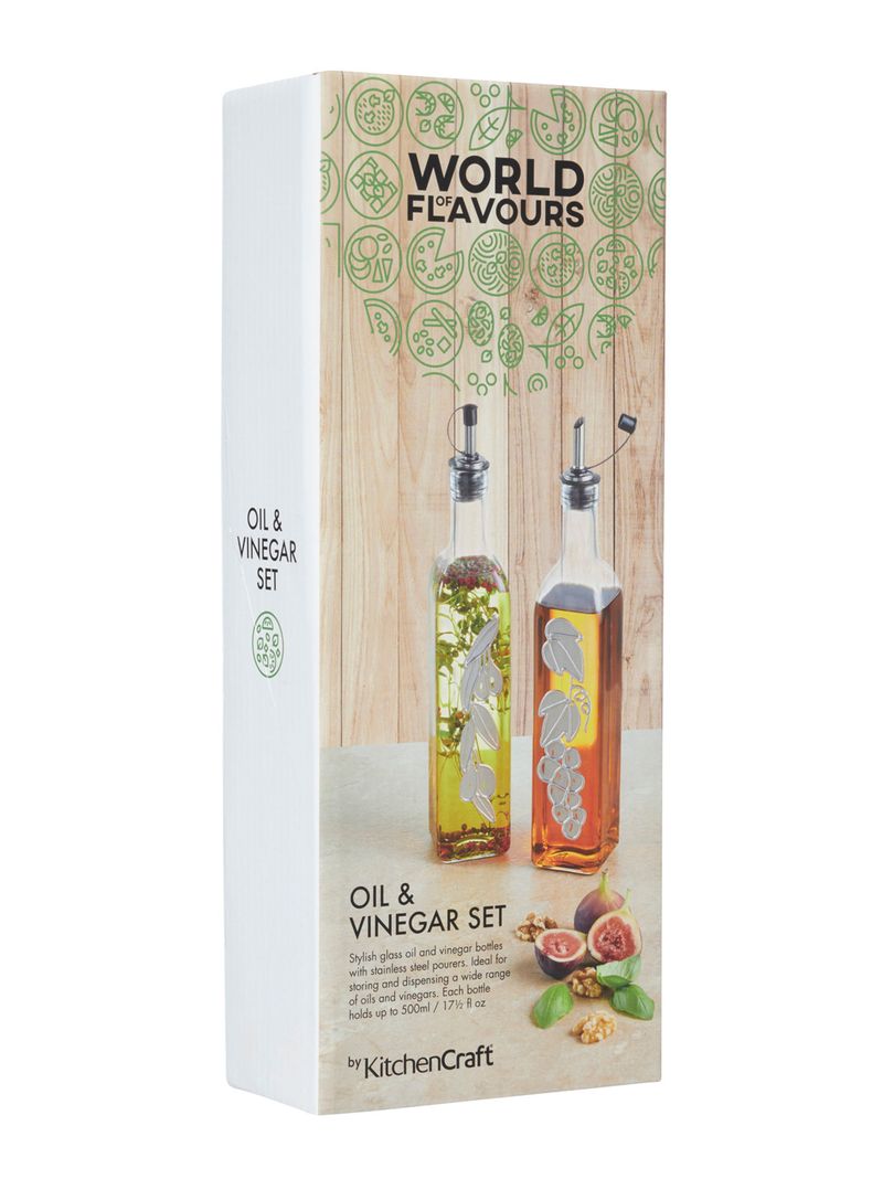 Set 2 Botellas Aceite y Vinagre World of Flavors-1