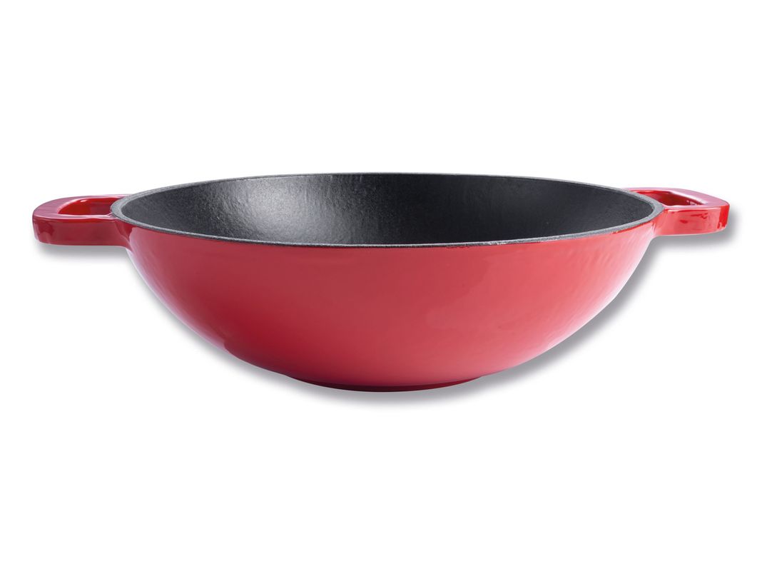 Wok Magefesa Ferro 30 cm Rojo-0