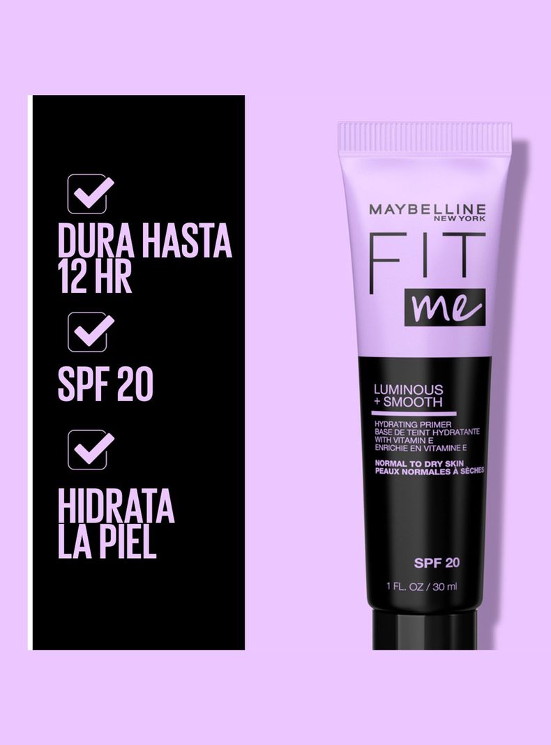 Prebase Maybelline Maquillaje Primer Fit Me Luminous + Smooth-2