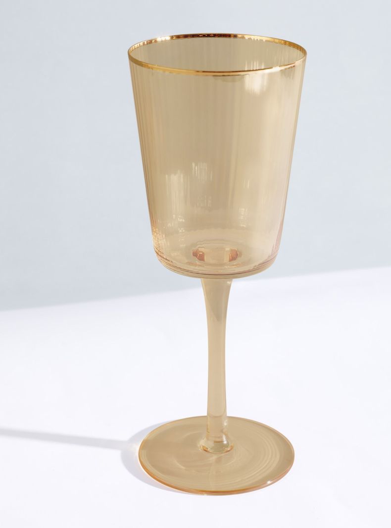 Set 4 Copas Vino Ambar Gold-1