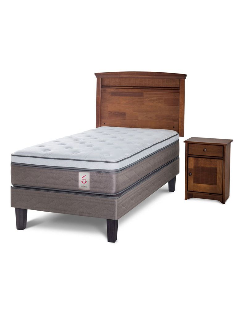Cama Europea New Style 6 1.5 Plazas + Set Veneto-0