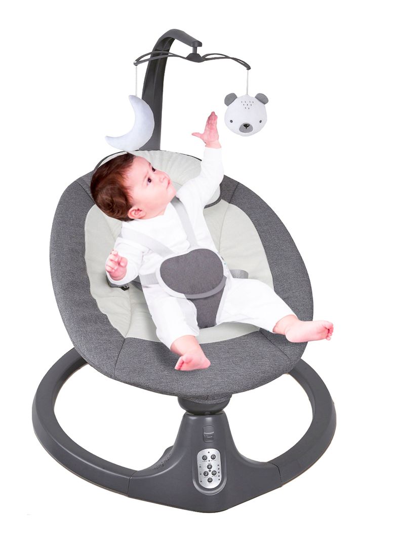 Silla Nido Bouncer Mecedora Baby Swing Gris Bebesit-2