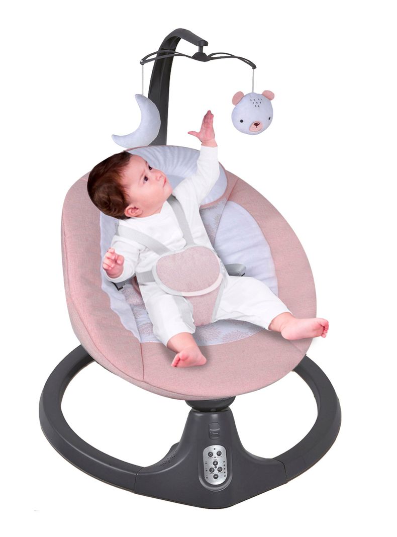 Silla Nido Bouncer Mecedora Baby Swing Rosada Bebesit-3