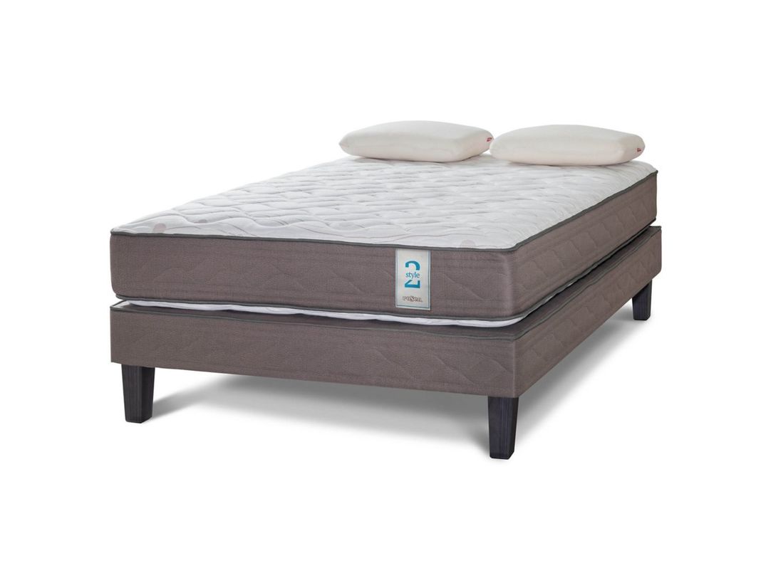 Cama Europea New Style 2 2 Plazas + Almohadas Memory Max