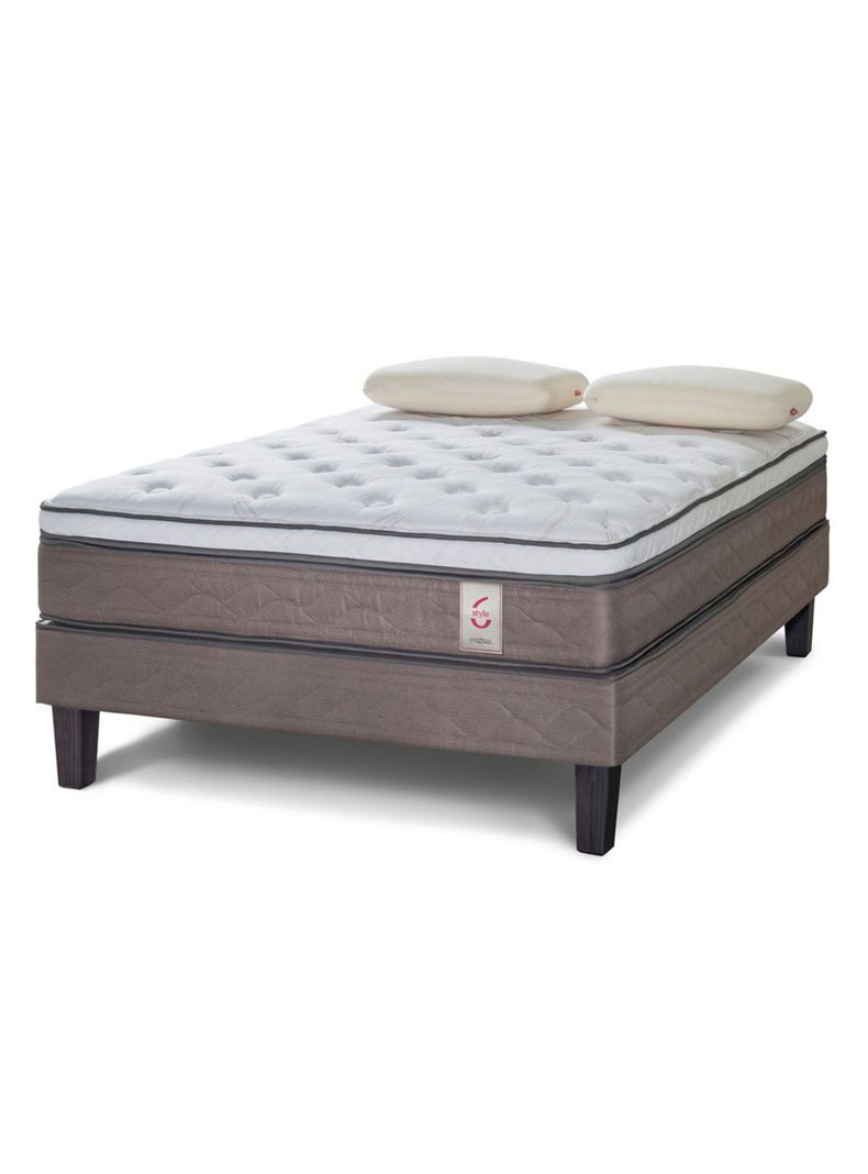 Cama Europea New Style 6 2 Plazas + Almohadas Memory Max-0
