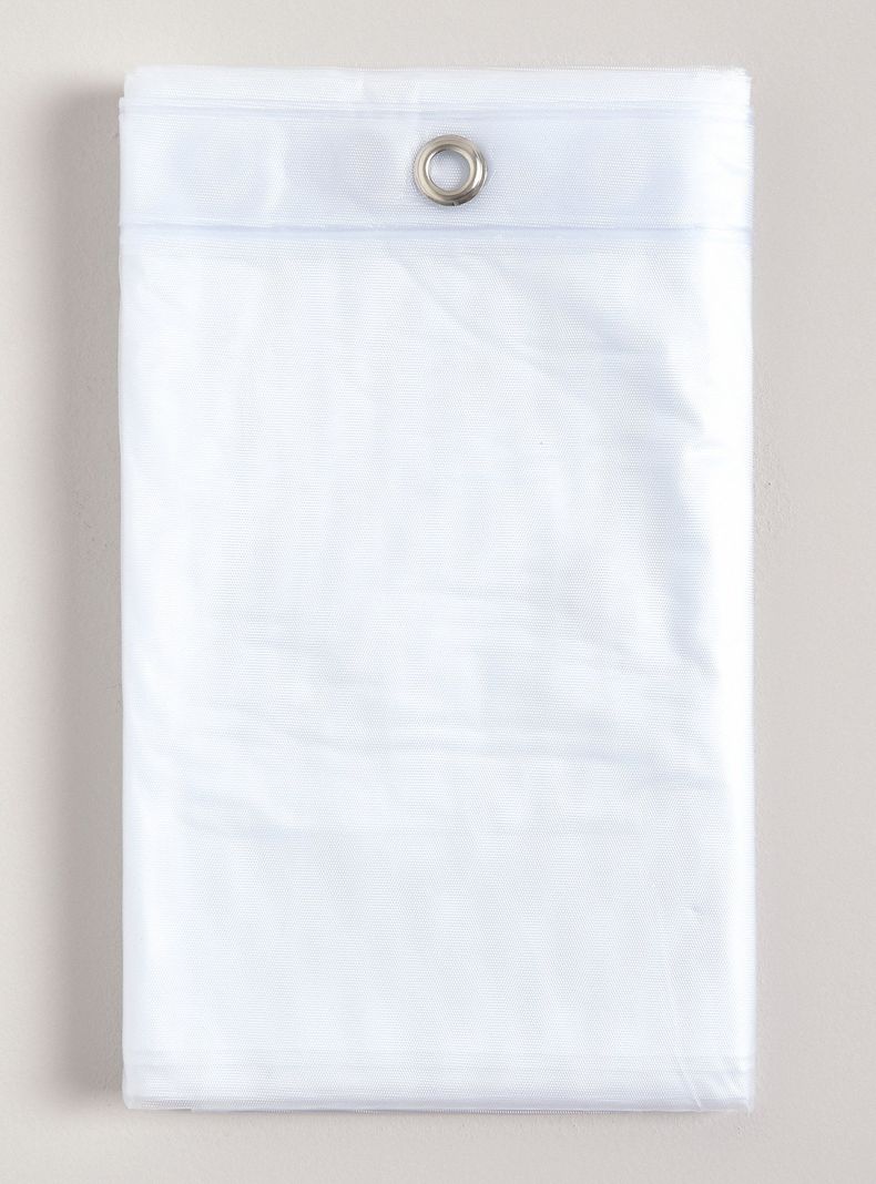 Forro de Baño 180 x 180 cm Blanco Transparente-1
