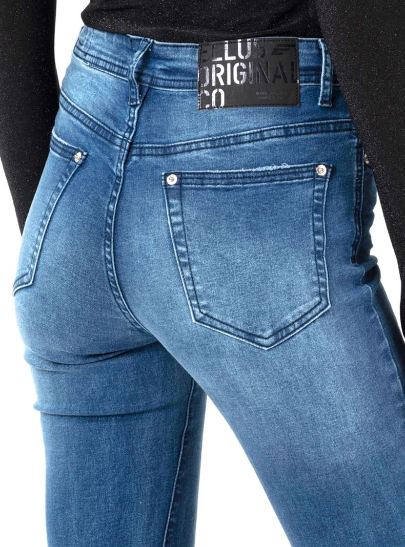Jeans Tiro Medio Skinny Flare-2