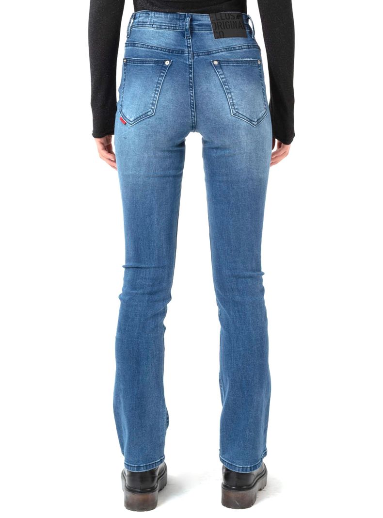 Jeans Tiro Medio Skinny Flare-1