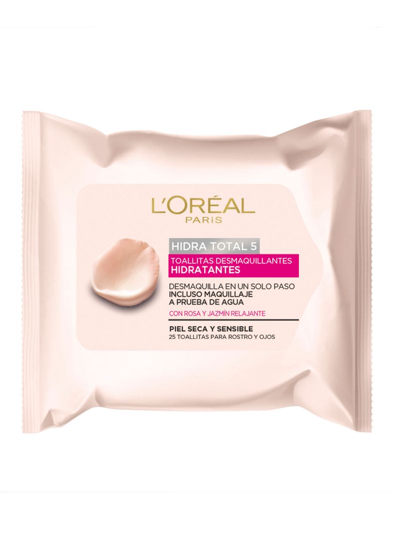 Toallitas Dermo Expertise L'Oréal Paris Desmaquillantes Hidratantes Hidra-Total 5-1