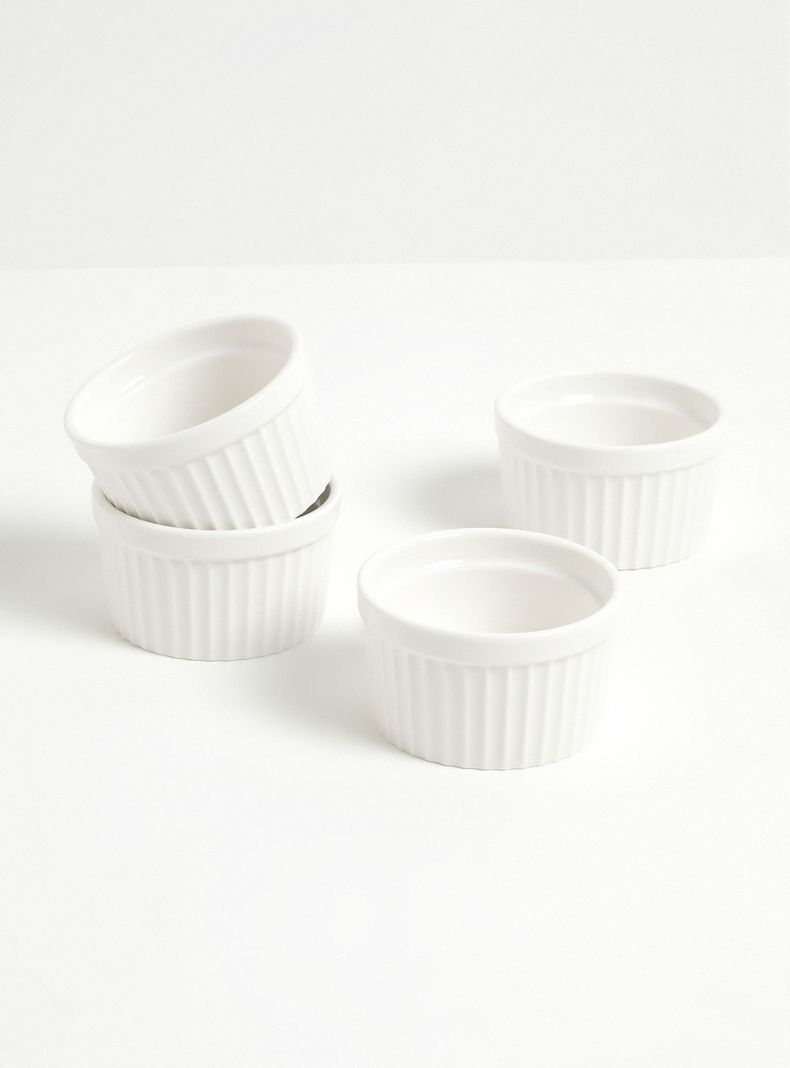 Set 4 Ramekines Blanco 8 cm-1