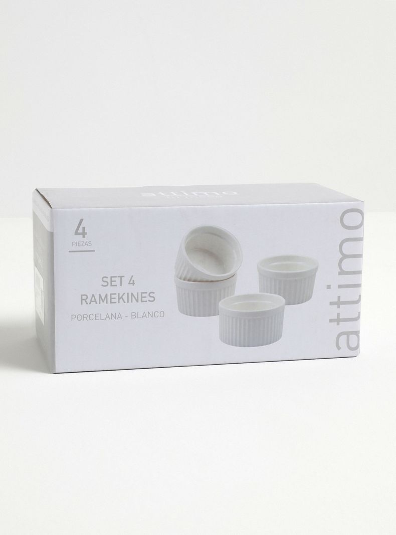 Set 4 Ramekines Blanco 8 cm-4