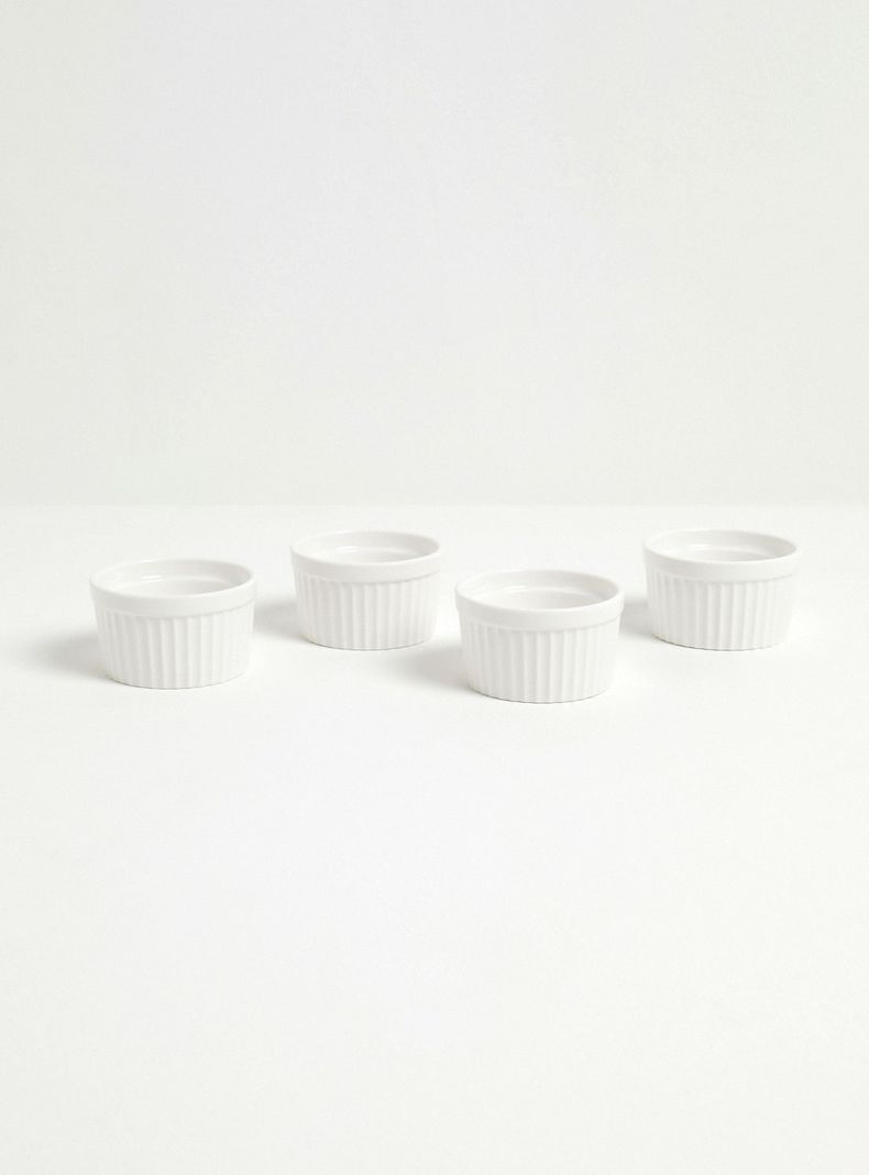 Set 4 Ramekines Blanco 8 cm-0