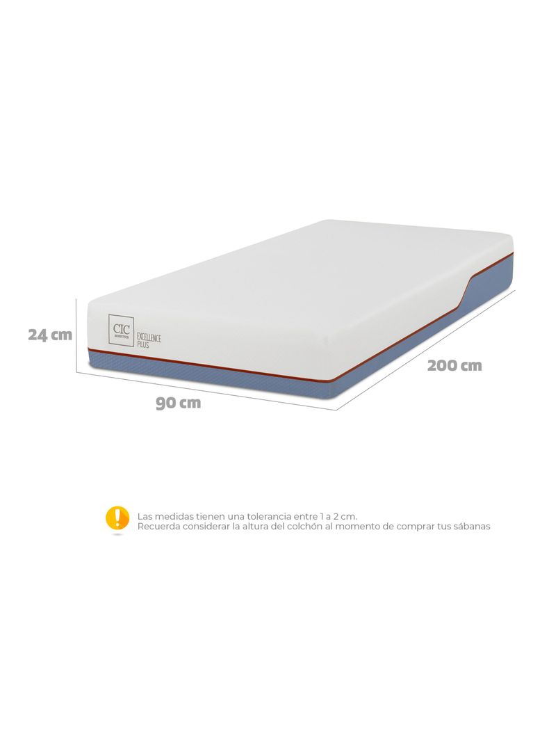 Colchón Excellence Plus 1 Plaza x 200 cm + Almohada-1