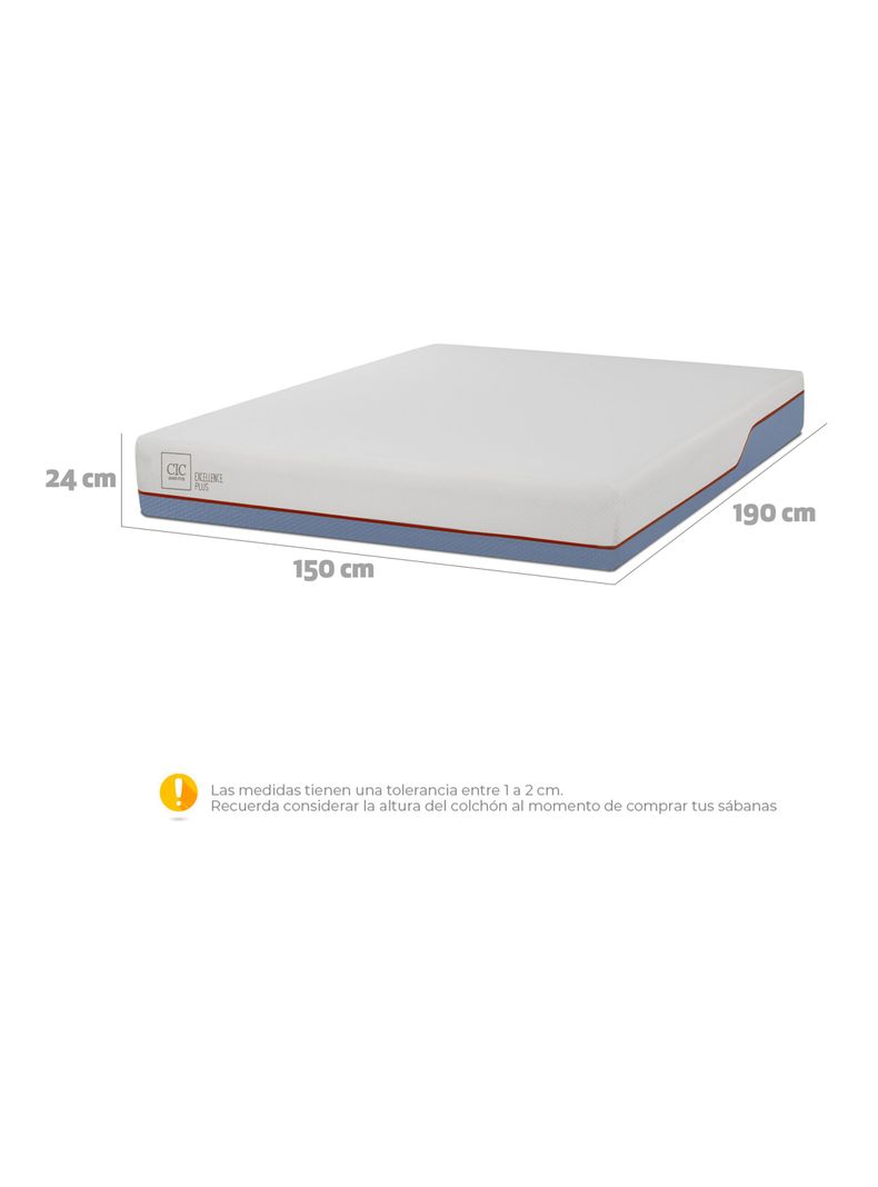 Colchón Excellence Plus 2 Plazas + Almohada-1
