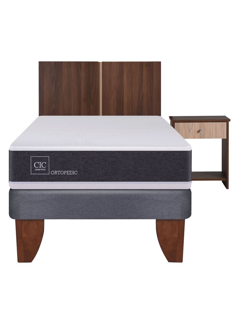 Cama Europea New Ortopedic 1.5 Plazas + Set Muebles Stylo-1